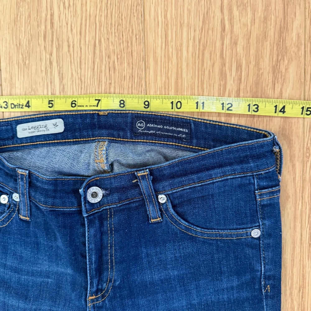 AG Adriano Goldschmied The Legging Super Skinny 28 Blue Excellent Jeans HOT! - Picture 13 of 14